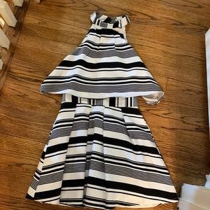 Mustard seed black and white medium dress